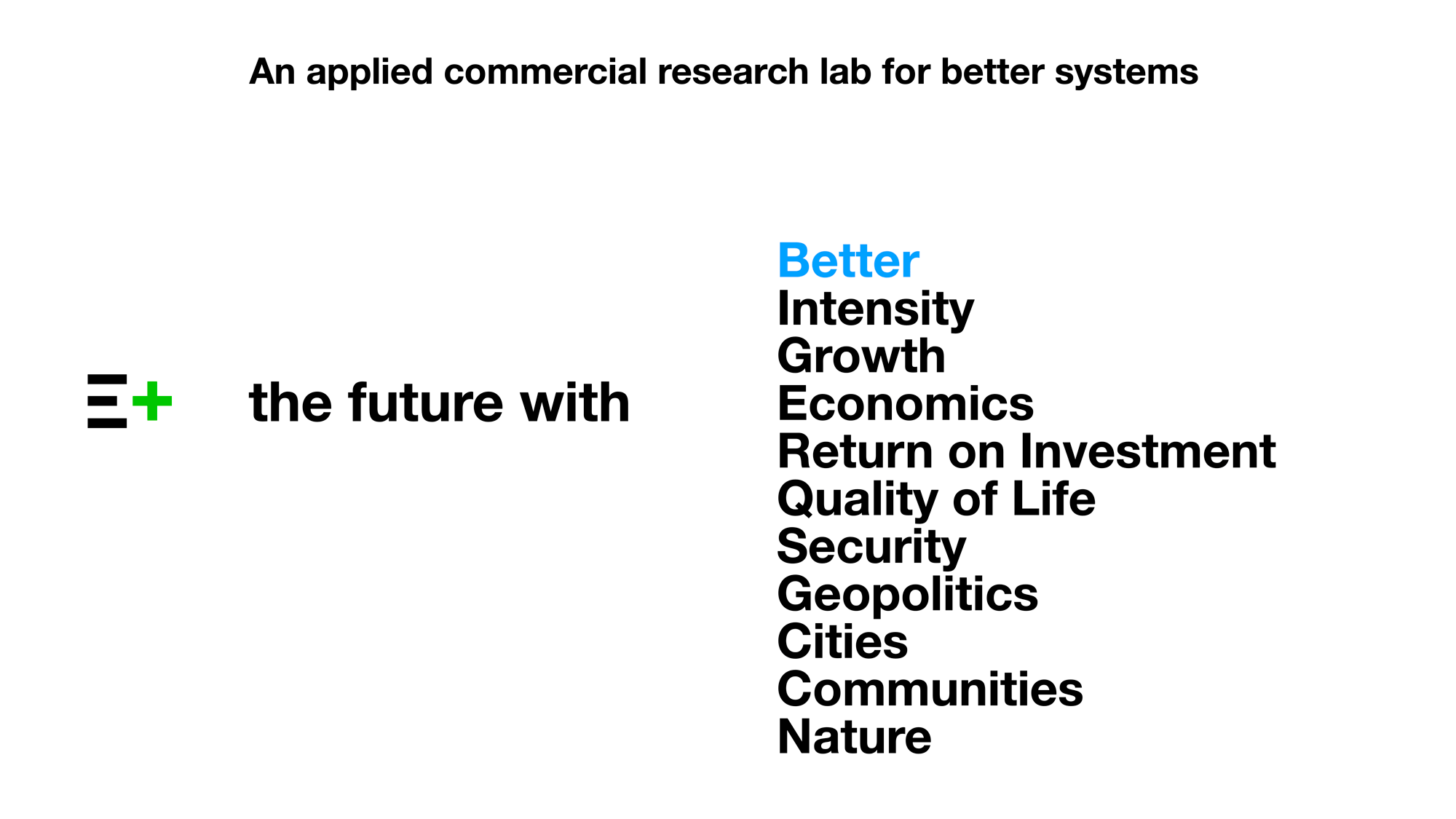 The Future with E+ Lab